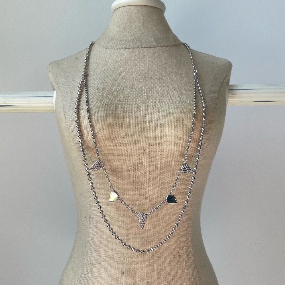 Kendra Scott Demi Multi Strand Necklace in Silver NWOT